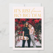 Invitation Mariage numérique de photo couleur rose et jaune m (Devant)