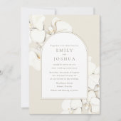 Invitation Mariage numérique Floral Orchidée blanche (Devant)