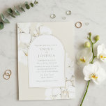 Invitation Mariage numérique Floral Orchidée blanche<br><div class="desc">Cette belle faire-part de mariage d'orchidées blanches est imprimée sur un arrière - plan d'ivoire avec vos détails mariages imprimés dans une police classique. Le design floral délicat est inspiré d'orchidées en fleurs, créant une atmosphère magnifique et organique. Donnez le ton pour une fête mariage magique et inoubliable avec cette...</div>