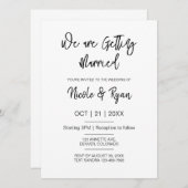 Invitation Mariage numérique Mariage moderne Mariage électron (Devant / Derrière)