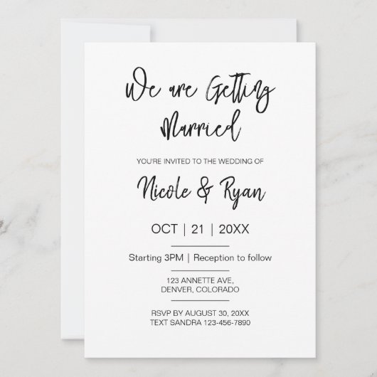 Invitation Mariage numérique Mariage moderne Mariage électron (Devant)