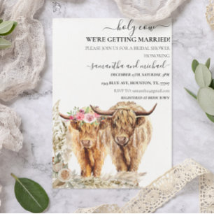 Invitation Mariage nuptial de Holy Cow Highland