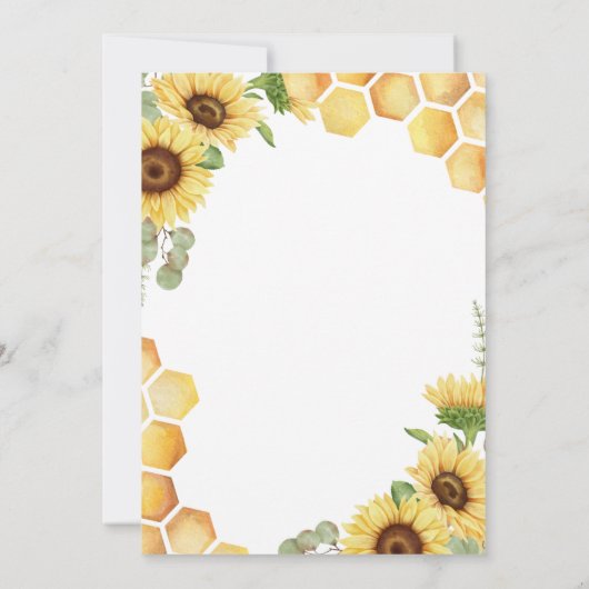 Invitation Mariage nuptial rustique de Sunflower (Dos)