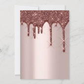 Invitation Mariage nuptiale Anniversaire 16e Rose Gold 3D Dri (Dos)