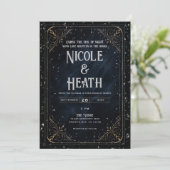 Invitation Mariage Obsidian Oracle Midnight Elegance (Debout devant)