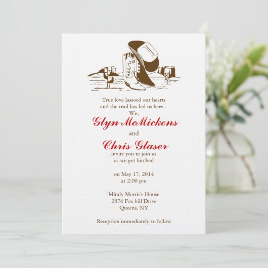 Invitation Mariage occidental (Debout devant)