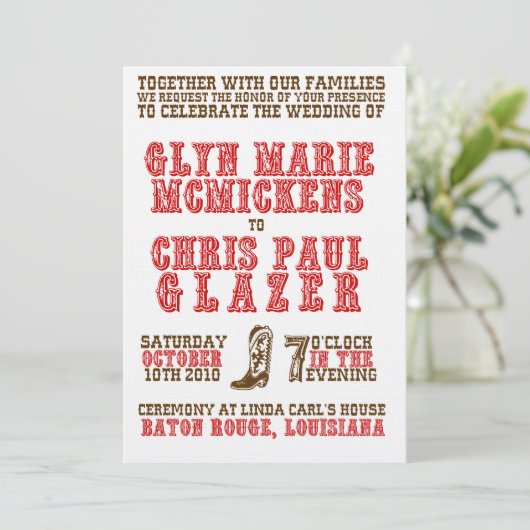 Invitation Mariage occidental (Debout devant)