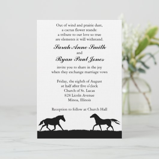 Invitation Mariage occidental (Debout devant)