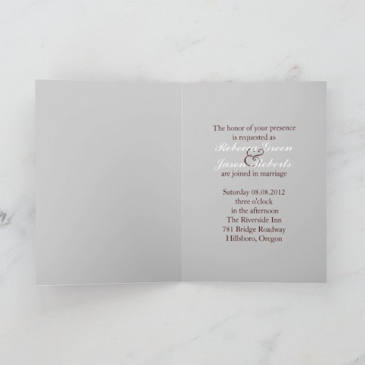 Invitation mariage occidental à l'extérieur pot maçon toile d (Intérieur)