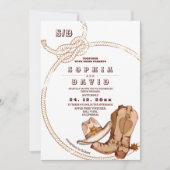 Invitation Mariage occidental de cow-boy moderne (Devant)