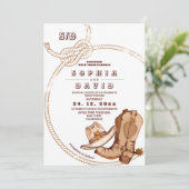 Invitation Mariage occidental de cow-boy moderne (Debout devant)