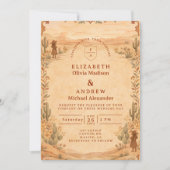 Invitation Mariage occidental désert terracotta (Devant)