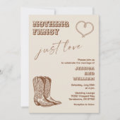 Invitation Mariage occidental dessiné à la main, rien de fant (Devant)