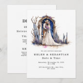 Invitation Mariage Occidental Floral Cowboy Mariage Rustique (Devant / Derrière)