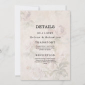Invitation Mariage occidental floral de cowboy Mariage rustiq (Dos)