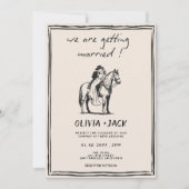 Invitation Mariage occidental Photo QR Code Noces (Devant)