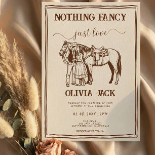 Invitation Mariage occidental rien de fantaisiste juste amour