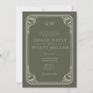 Invitation Mariage occidental rustique