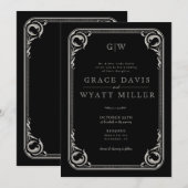 Invitation Mariage occidental rustique (Devant / Derrière)