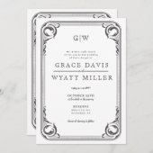 Invitation Mariage occidental rustique (Devant / Derrière)