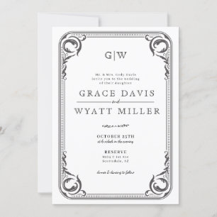 Invitation Mariage occidental rustique