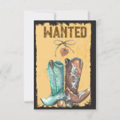Invitation Mariage occidental rustique 🤠 Grunge Frame (Dos)
