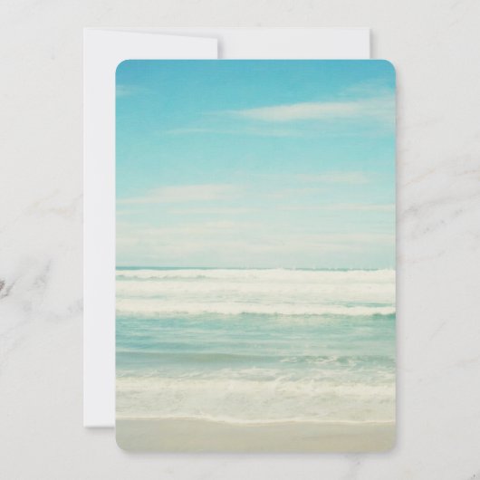 Invitation Mariage Ocean Beach (Dos)