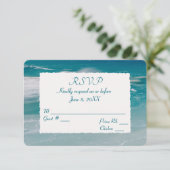 Invitation Mariage Ocean Beach RSVP (Debout devant)