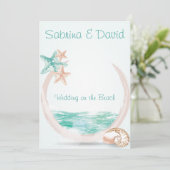 Invitation Mariage Ocean Breeze Beach (Debout devant)