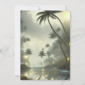 Invitation Mariage Océan et Palm Trees (Dos)