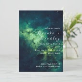 Invitation Mariage Océan Nébuleuse Verte (Debout devant)