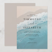 Invitation Mariage Ocean Sand Beach (Devant / Derrière)