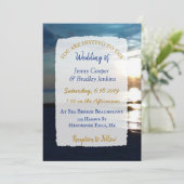 Invitation Mariage Ocean Sunset à Dusk (Debout devant)
