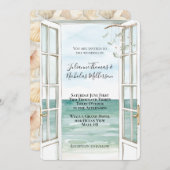 Invitation Mariage Ocean View Sea Shells (Devant / Derrière)