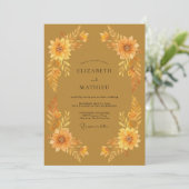 Invitation Mariage Ocra Souci Eucalyptus (Debout devant)