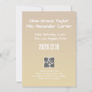 Invitation mariage oeuvre d'art jaune se tenant la main