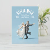 Invitation mariage oeuvre d'art mains chaudes (Debout devant)