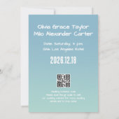 Invitation mariage oeuvre d'art mains chaudes (Dos)