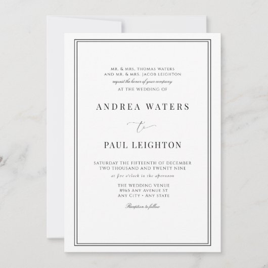 Invitation Mariage officiel (Devant)