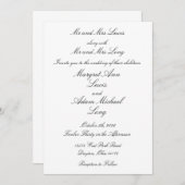 Invitation Mariage officiel (Devant / Derrière)