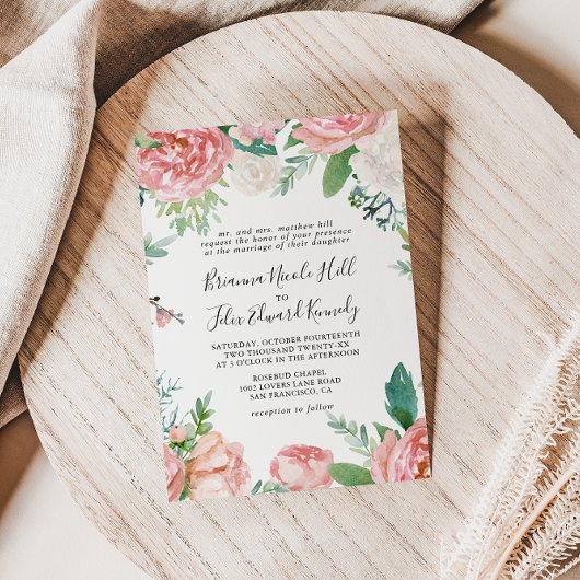 Invitation Mariage officiel de la flore tropicale