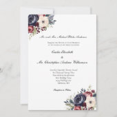 Invitation Mariage officiel de la marine de Bourgogne (Devant)