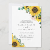 Invitation Mariage officiel de l'Eucalyptus de tournesol rust (Devant)