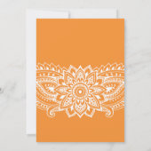 Invitation Mariage officiel de Paisley indien orange (Dos)