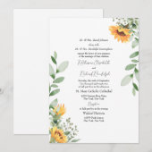 Invitation Mariage officiel de tournesol Les deux parents ins (Devant / Derrière)