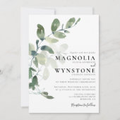 Invitation Mariage officiel de verdure des eucalyptus (Devant)