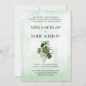 Invitation Mariage officiel du feuillage tropical sauvage (Devant)