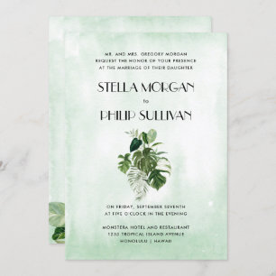 Invitation Mariage officiel du feuillage tropical sauvage