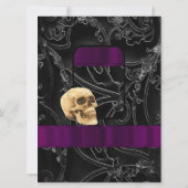 Invitation mariage officiel du imaginaire de goth noir (Dos)