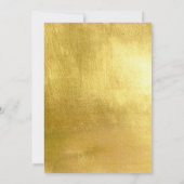 Invitation Mariage officiel Rouge Floral & Or métallique (Dos)